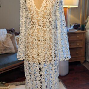 Anthropologie maxi lace cover up m/l new with tags